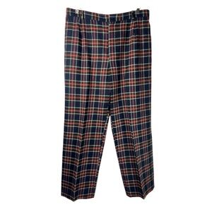 Vintage L.L Bean Wool Plaid High Waisted Trouser Pants 18